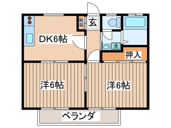 サンライズ杉久保２の物件間取画像